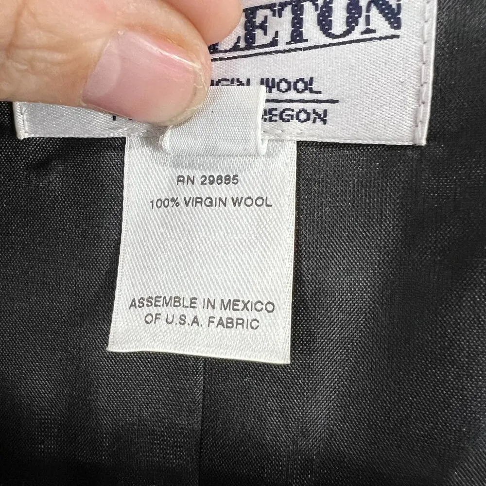 Pendleton 100% Wool Blazer 3 Button Brown Size 12 - Image 3