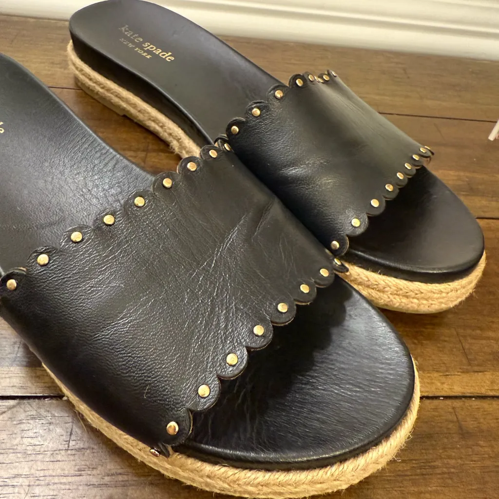 KATE SPADE zeena espadrille slide sandal Size 8.5 - Image 4