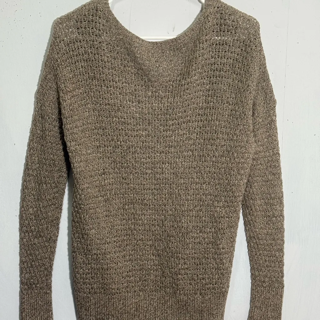 American Eagle Outfitters Textured Knit Sweater in Brown Women’s Sz M - Image 6