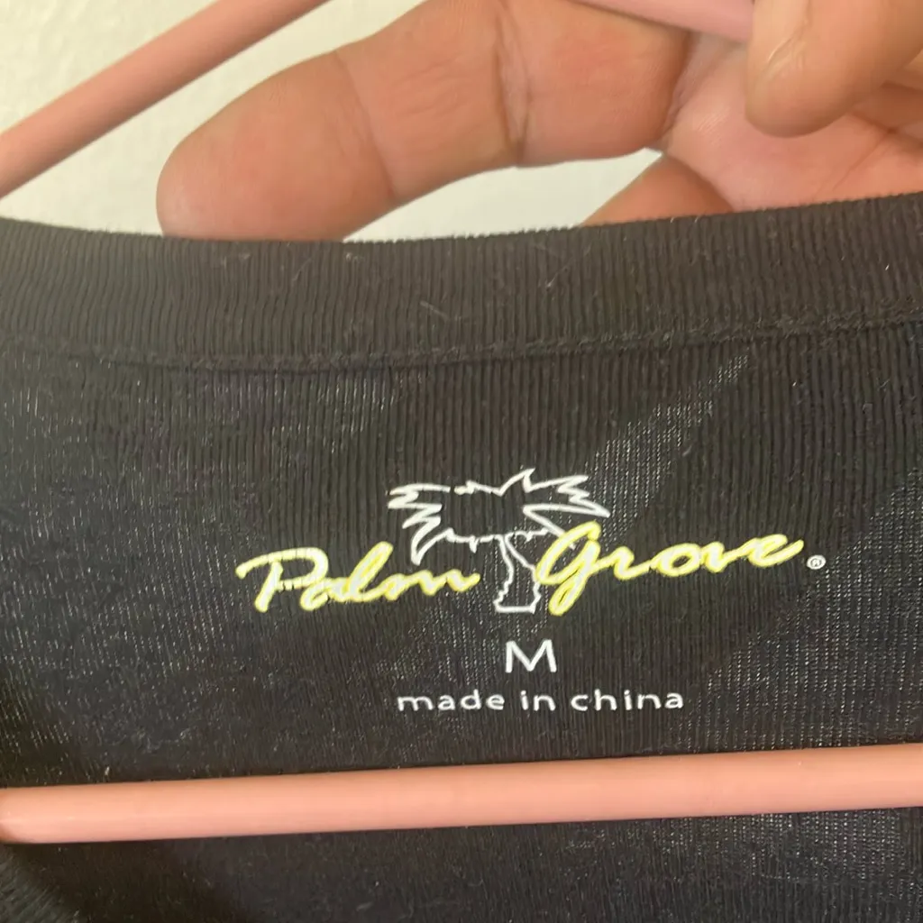 FINAL MARKDOWN Palm grove Black and White Patterned Women's Top medium - Image 5