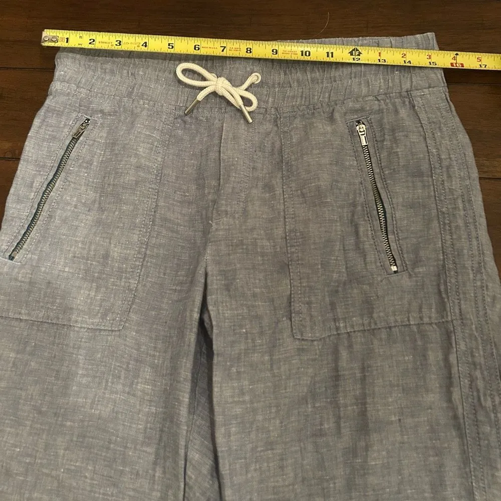 Athleta Blue Chambray Cabo Linen Jogger Pants Size 4 Style#: 530642 - Image 8