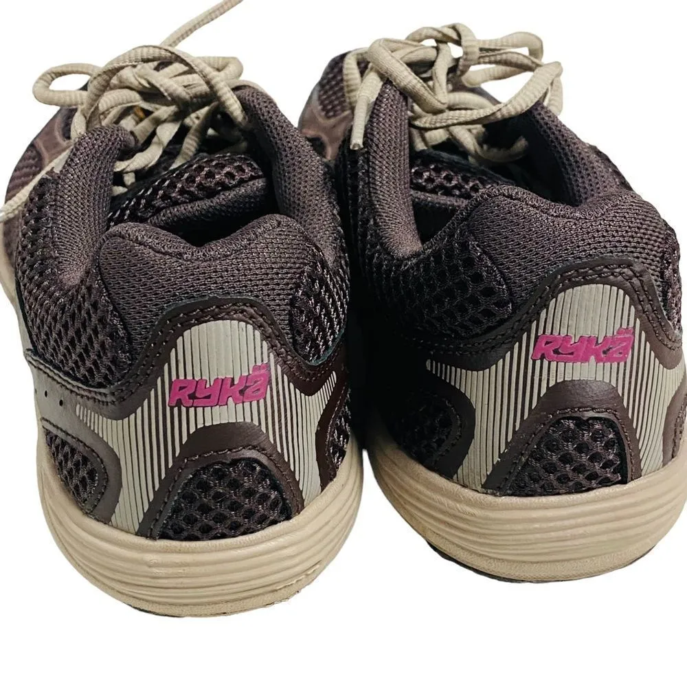 Women’s RYKA 7.5 Brown Walking Comfort Sneakers Women’s Shoes - Image 4