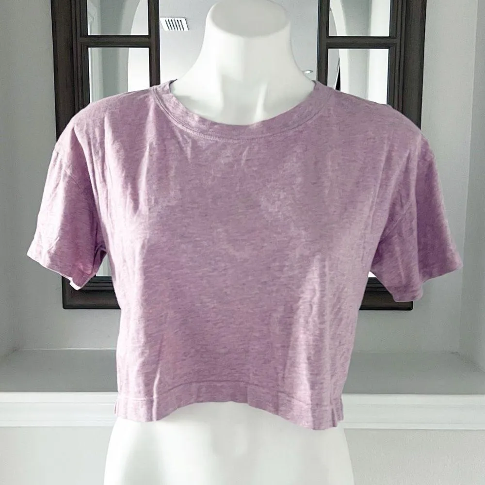 Sundown Rosemary 2-Piece Cropped Tee & Scrunchie Pink Heather Size XL NWT - Image 3
