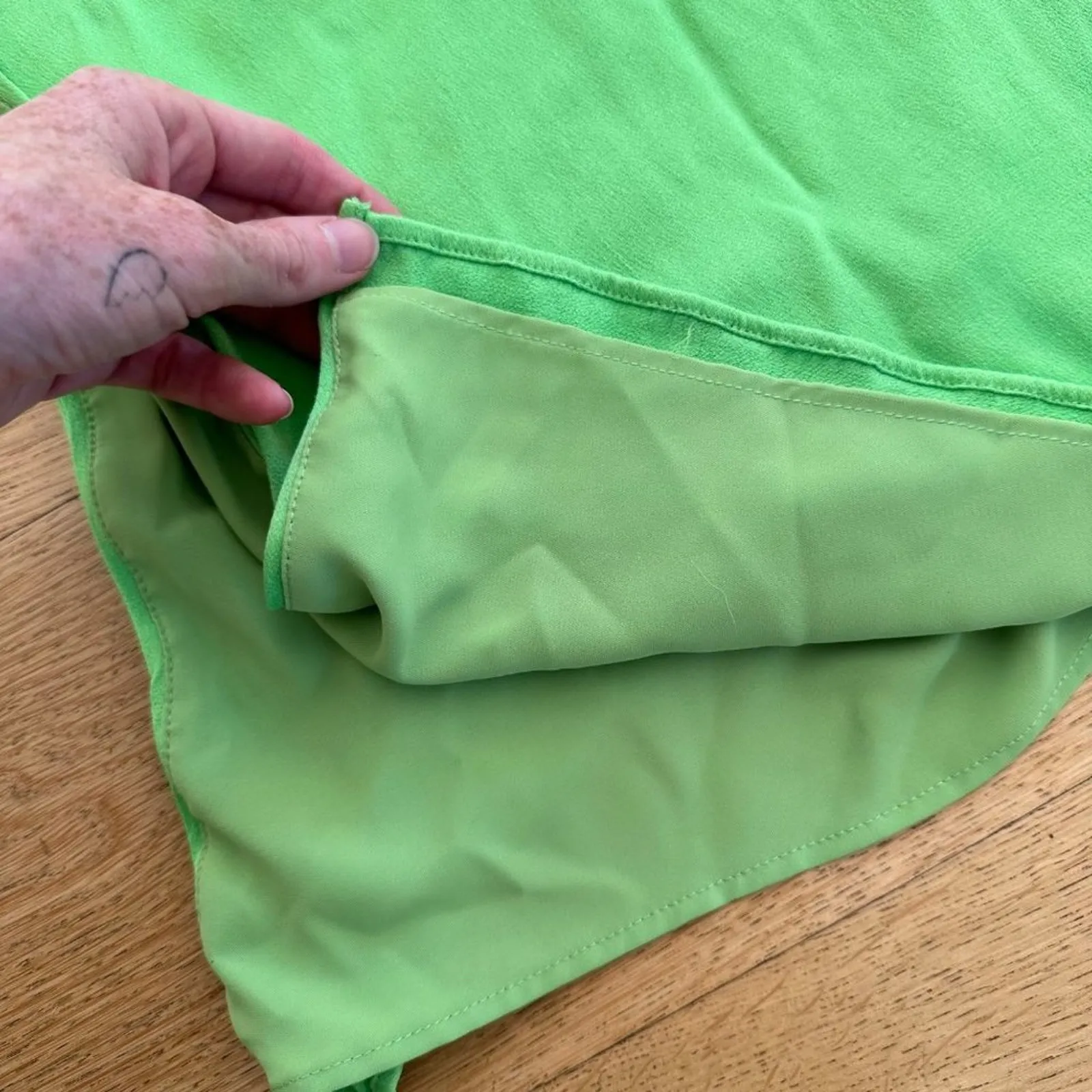 Something Navy - Silky Essential Slip Dress in Green - Image 6