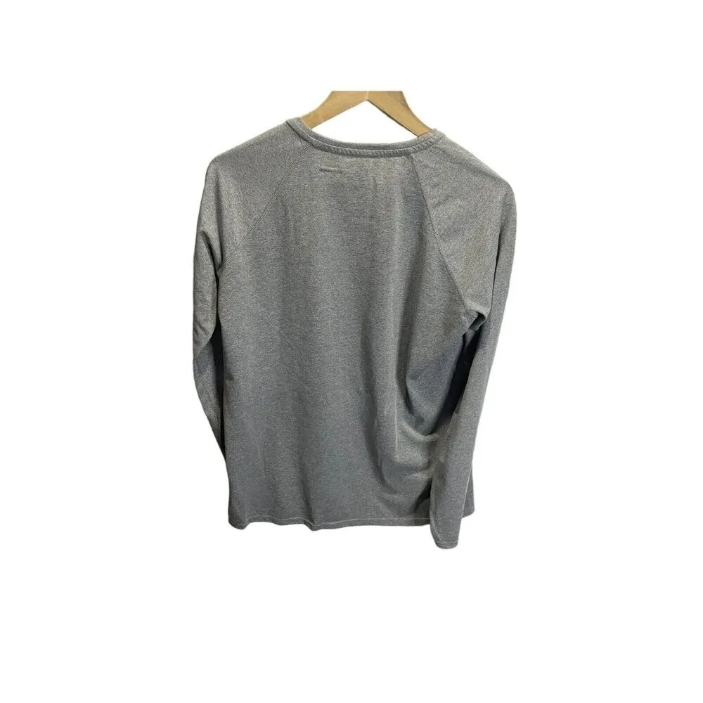 Notre Dame Adidas T Shirt Woman’s L Gray Long Sleeve Fighting Irish Climalite - Image 3