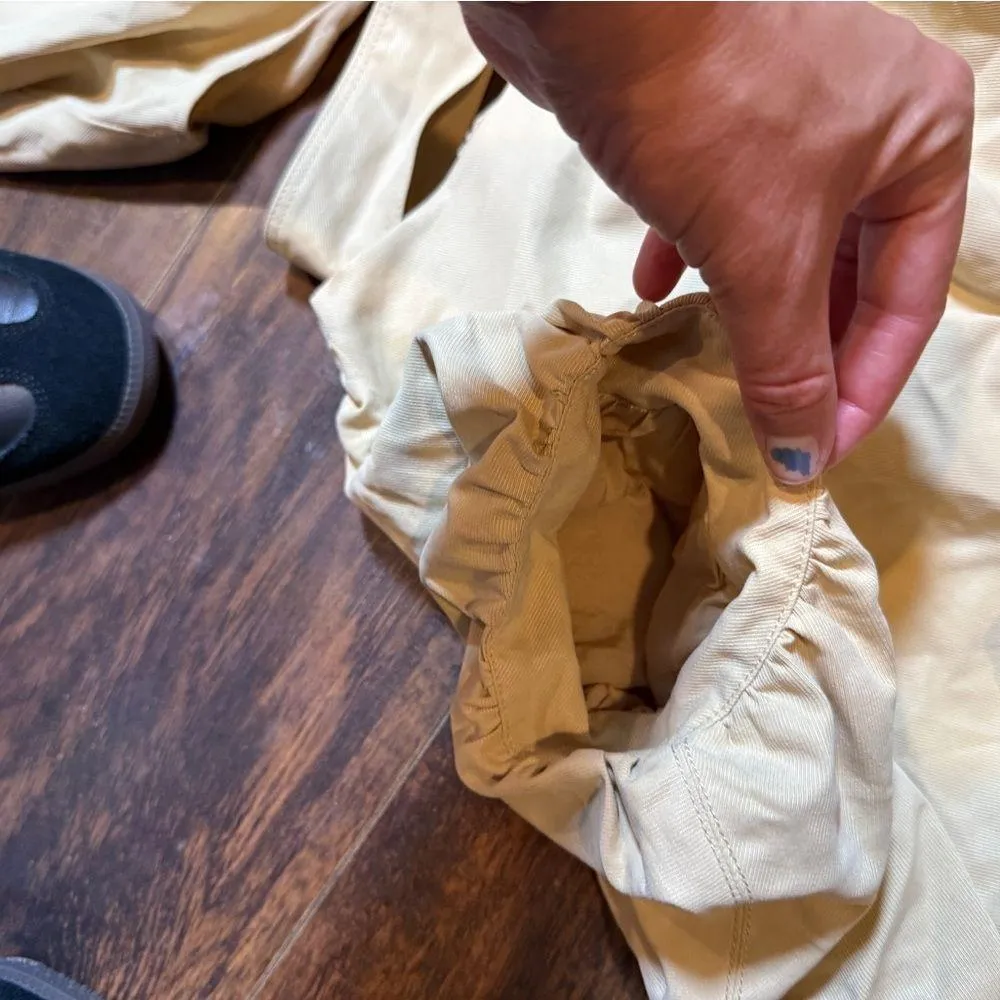 Anthropologie Moon River Puff-Sleeve Cut-Out Poplin Midi-Dress Sz M - Image 13