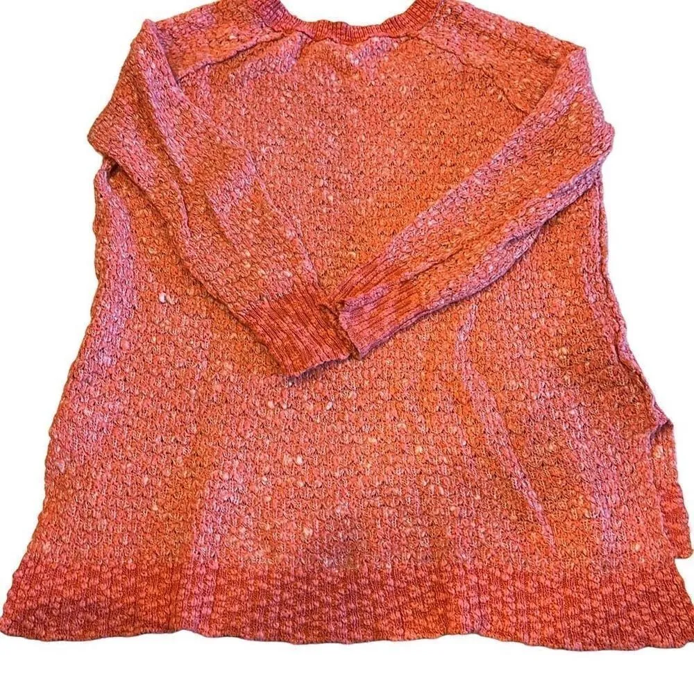 Free People Women’s Salmon Colored Oversized Sweater - Image 2