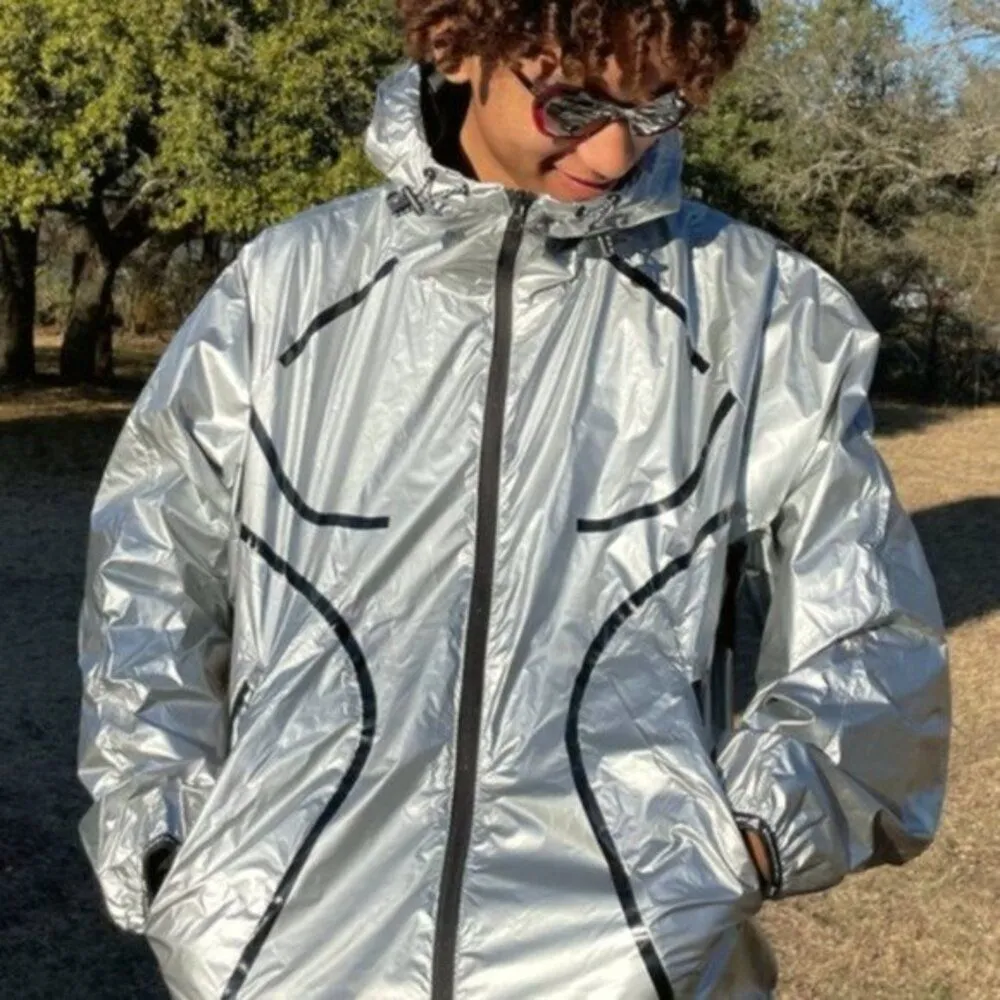 Stella McCartney TruePace Metallic silver Running Jacket L - Image 12