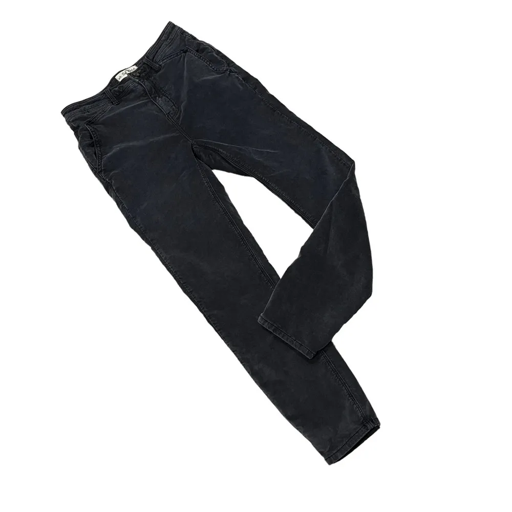 Free People Fine Line Straight Leg Crop Gray Black Corduroy Jeans - Image 8