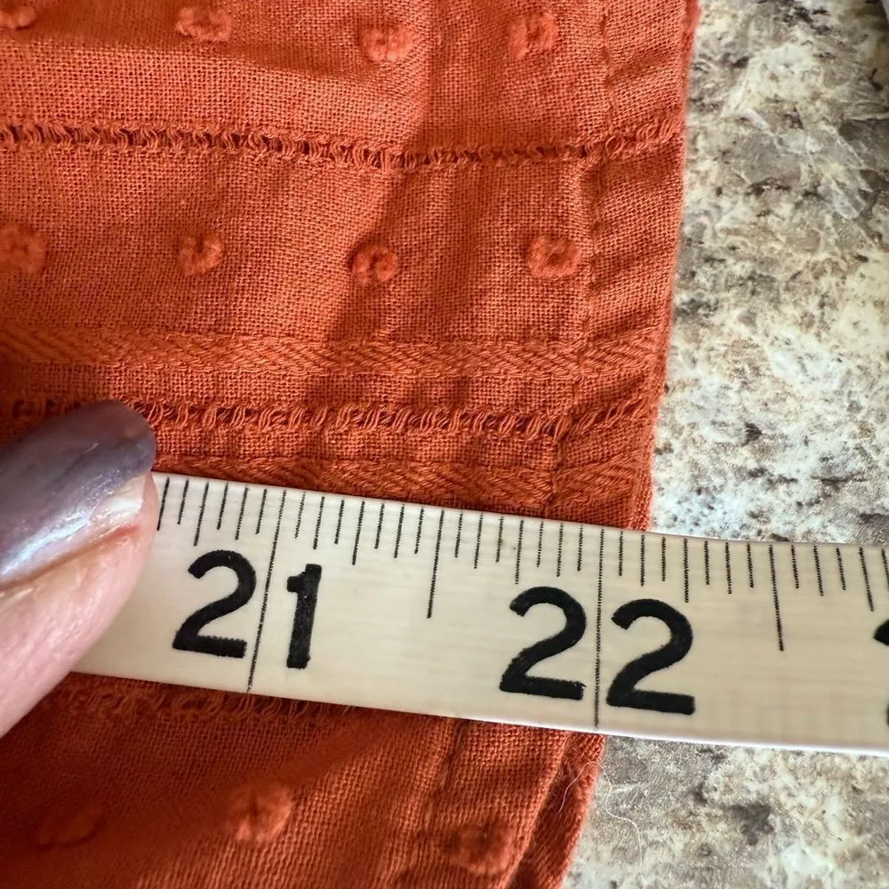 Garance size small orange pears, Friend, long sleeve button up blouse - Image 7