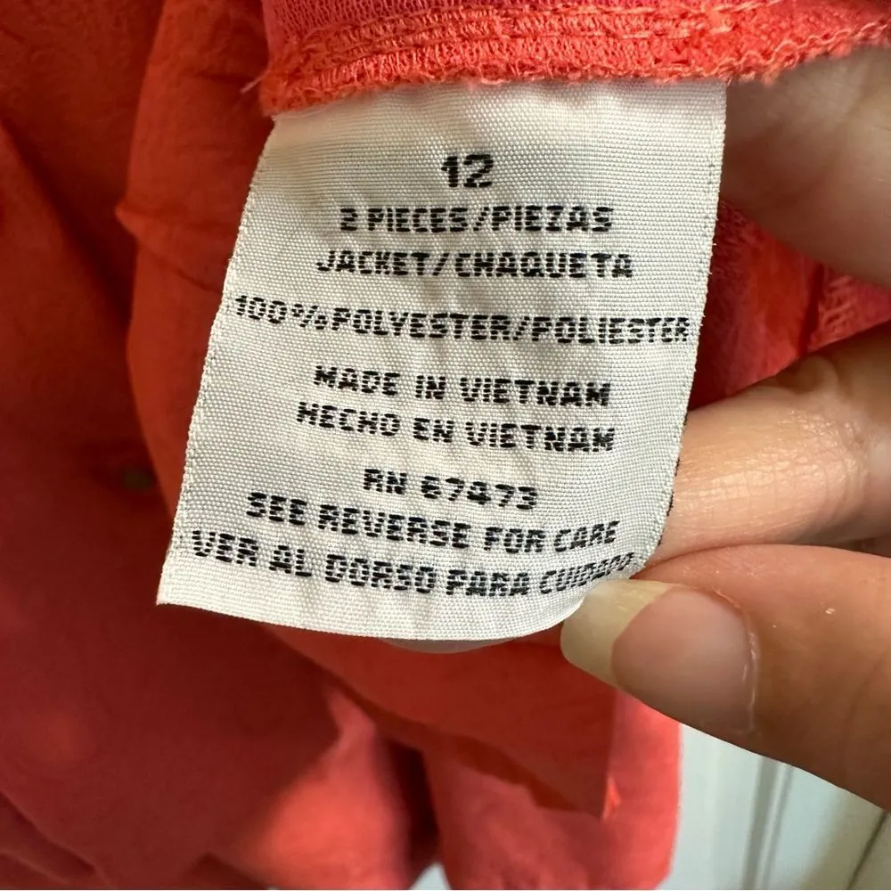 Danny and Nicole coral two piece skirt set women 12 - Image 9