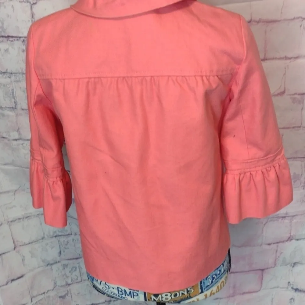 J.crew heavy twill coral jacket size 2 - Image 3