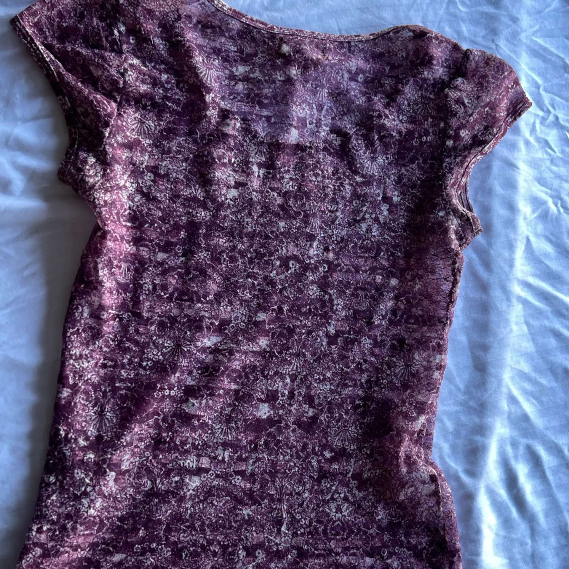 Vintage Mudd Womens Road Trip T-Shirt Purple Polyester Blend Tee sz L - Image 10