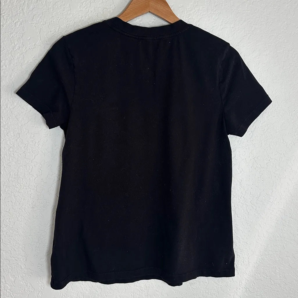 Standard James Perse Black Crew Neck Tee Womens Size 3 Large Elevated Basic - Image 6