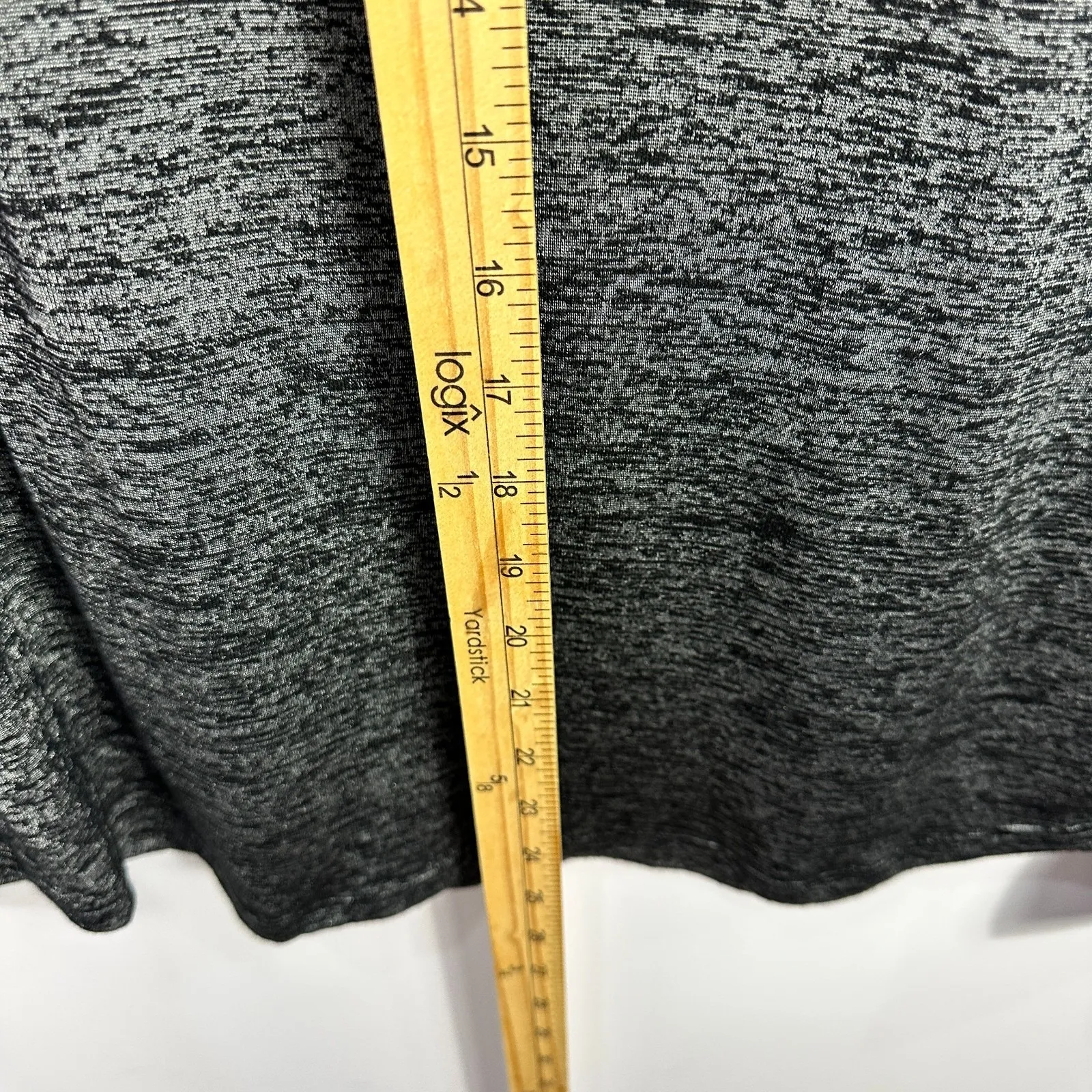 WHBM Top M Gray Metallic Shimmer Long Sleeve Y2K Glam Minimalist Party Basic - Image 5