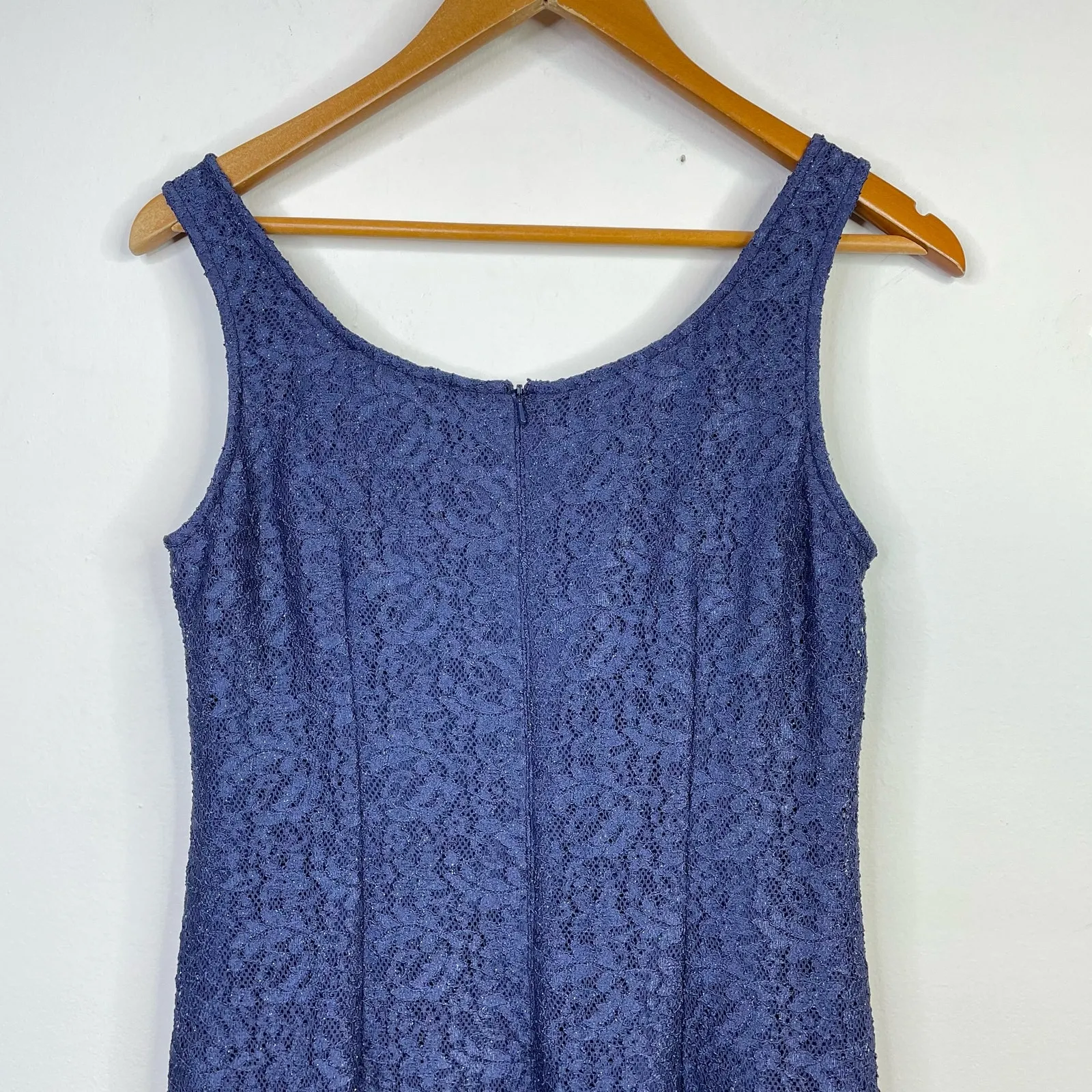 Alex Evenings Blue Sparkly Long Jacket Sheath Dress Set Mother of Bride 10 - Image 10