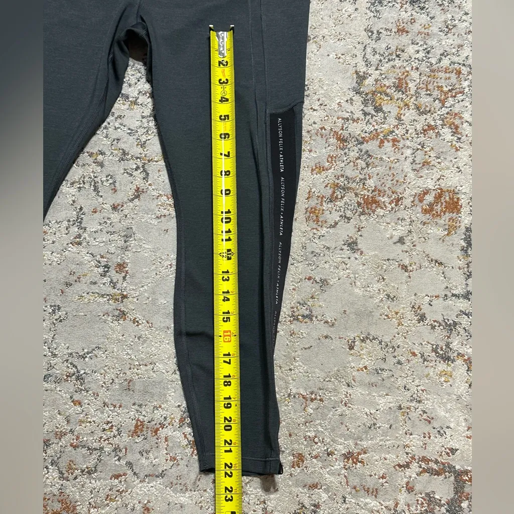 ALLYSON FELIX X Athleta limited edition leggings size Large gray black - Image 7