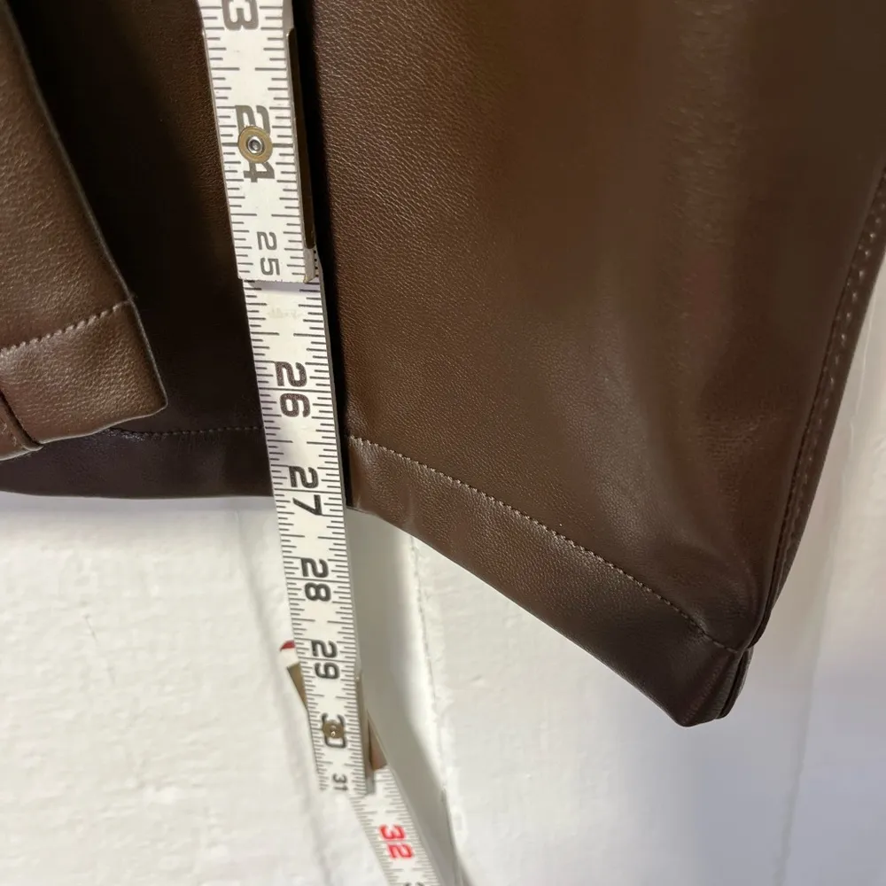 Dark Brown Ultra high Rise Brown 90s straight leg 16 short - Image 9