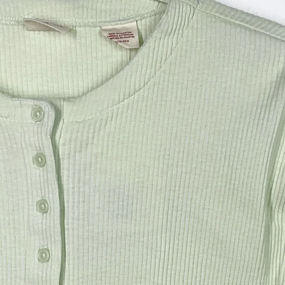 Levi’s Green Meadows Mist Sunbloom Everyday Henley Shirt XS New - Image 2