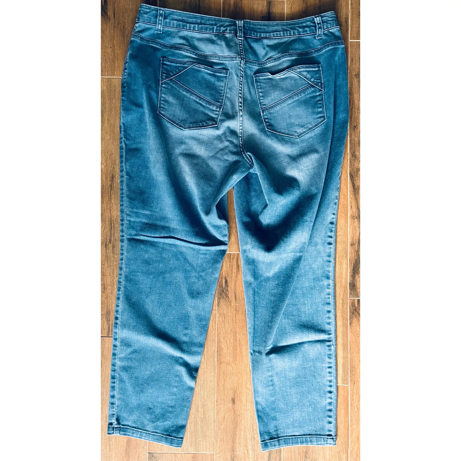 Signature Slimming Jeans CJ Banks 16W Straight Leg Blue - Image 5