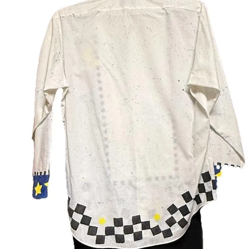 Vintage Neil Allyn Cow Jumping Over the Moon Novelty Shirt 90s Button Down M Size M - Image 11