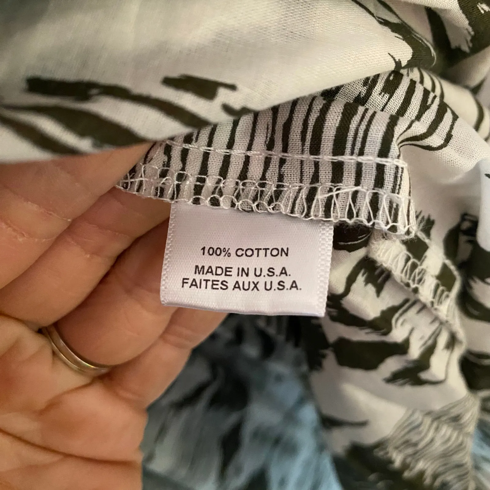 MISA Los Angeles Green White Smocked Puff Sleeve Mini Dress Cotton Women size XS - Image 11