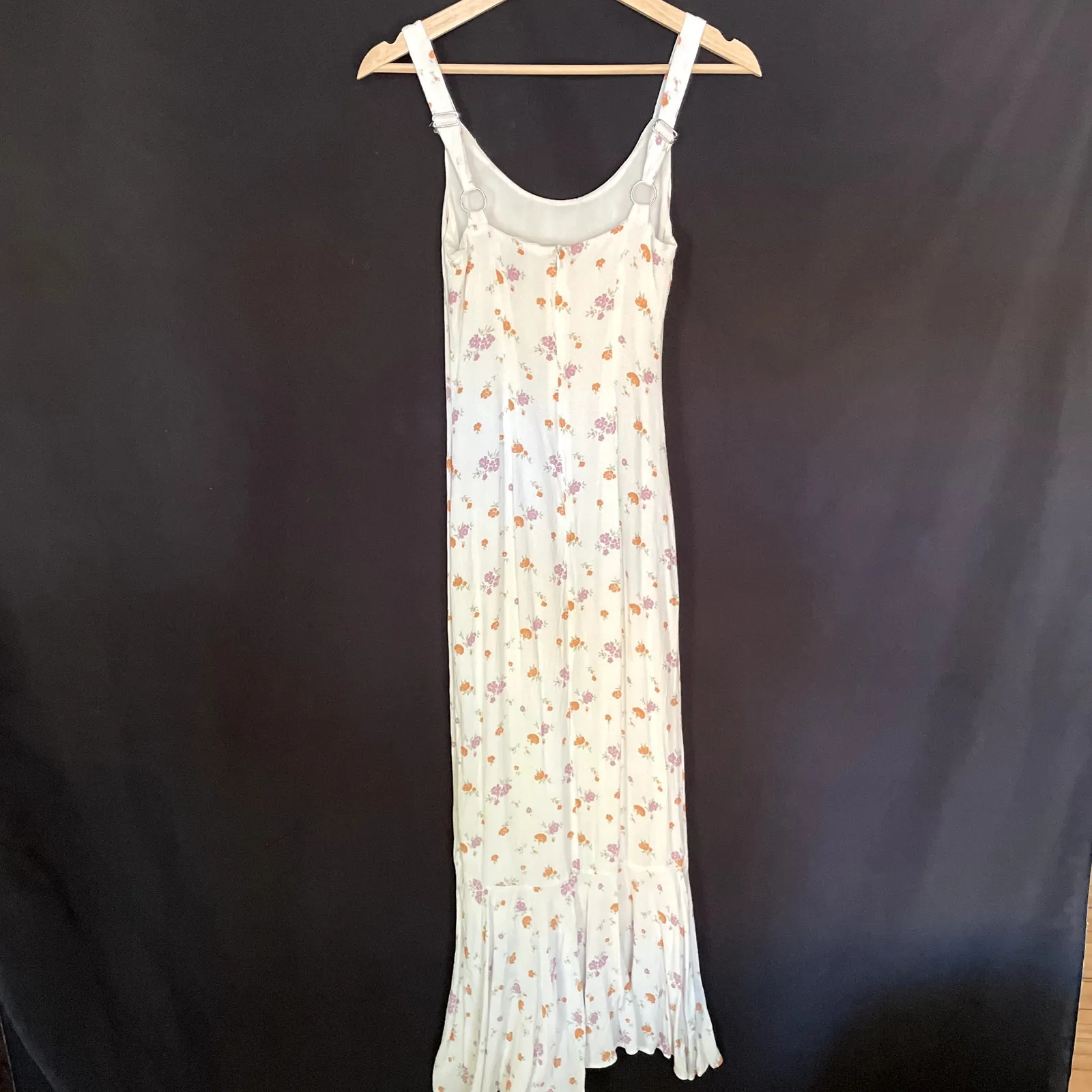 Princess Polly floral ruffle hem maxi dress spaghetti straps bodycon women's 0 - Image 6