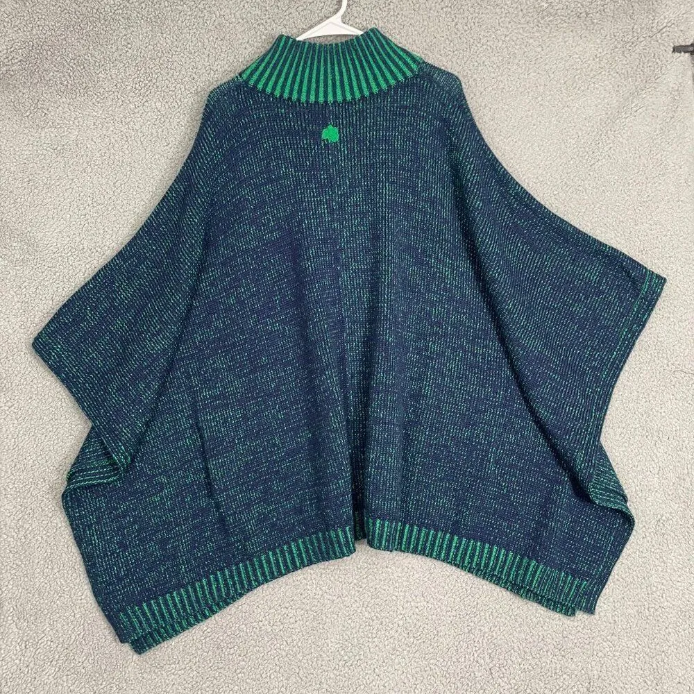 Emerson Street Peruvian Collection Notre Dame Cape Women L/XL Sweater Poncho Blue Size undefined - Image 7