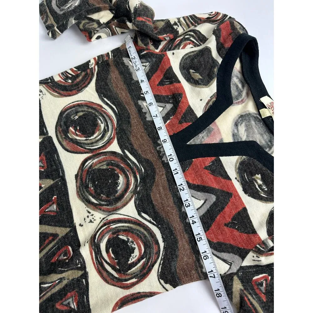 NWT Aryeh Size Medium Sweater Dress Abstract Orange Rust Midi Retro Boho Artsy - Image 10