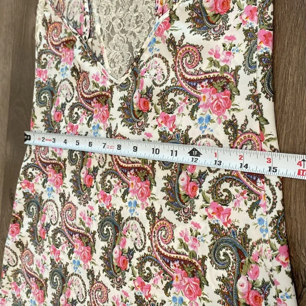 Vintage Victoria’s Secret Gold Label Floral‎ Paisley Print Slip Size Small - Image 10