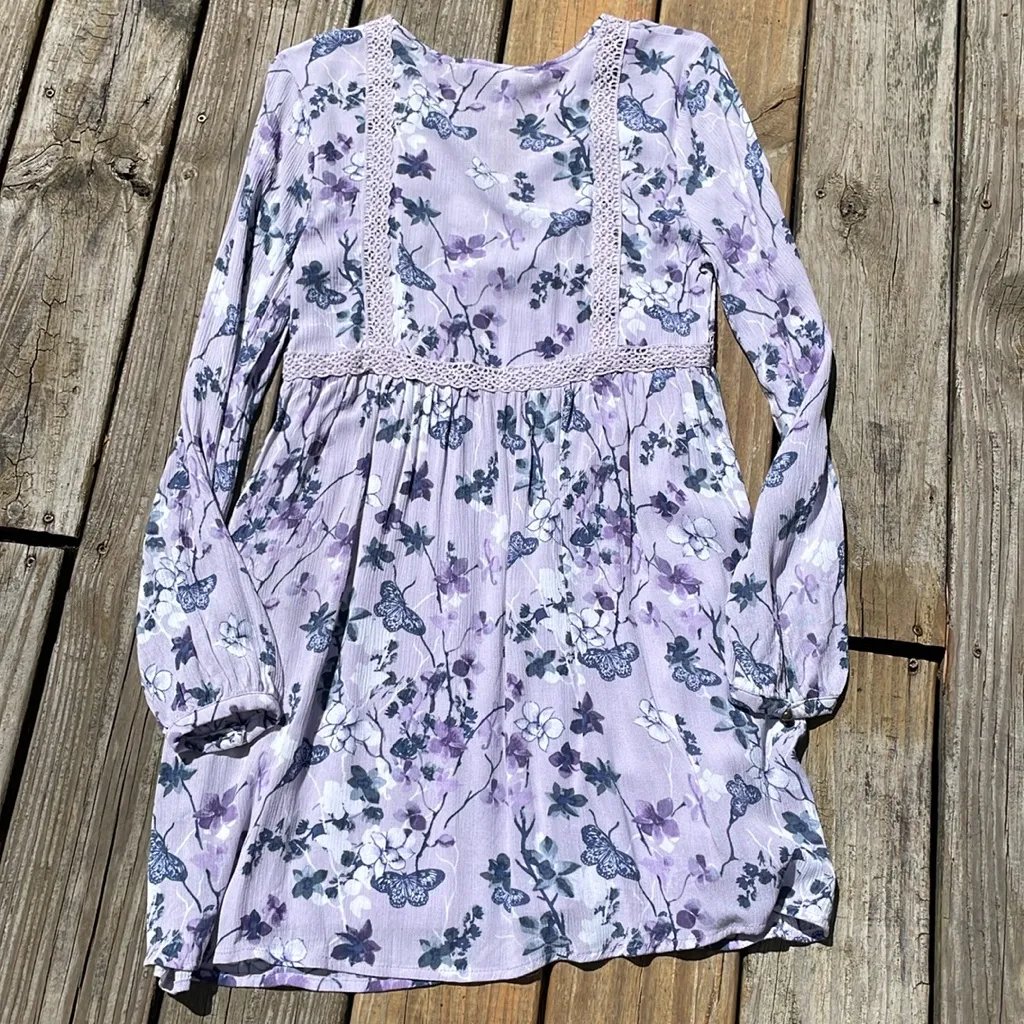 Xhilaration Purple Floral Dress XS - Image 5