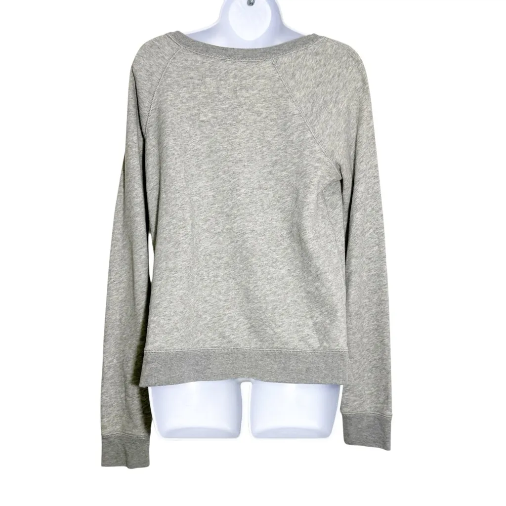 Abercrombie Rhinestone Embellished Gray Crewneck Sweatshirt Size M - Image 5