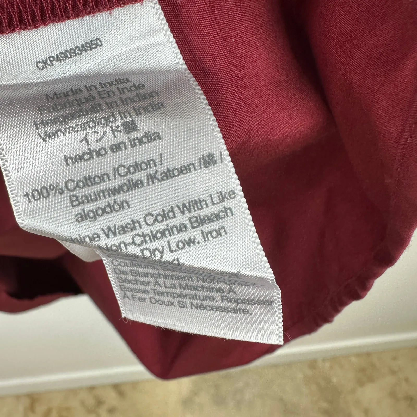 Madewell Puff Sleeve Mini Dress Poplin Claret Burgundy A Line Pockets Large - Image 12