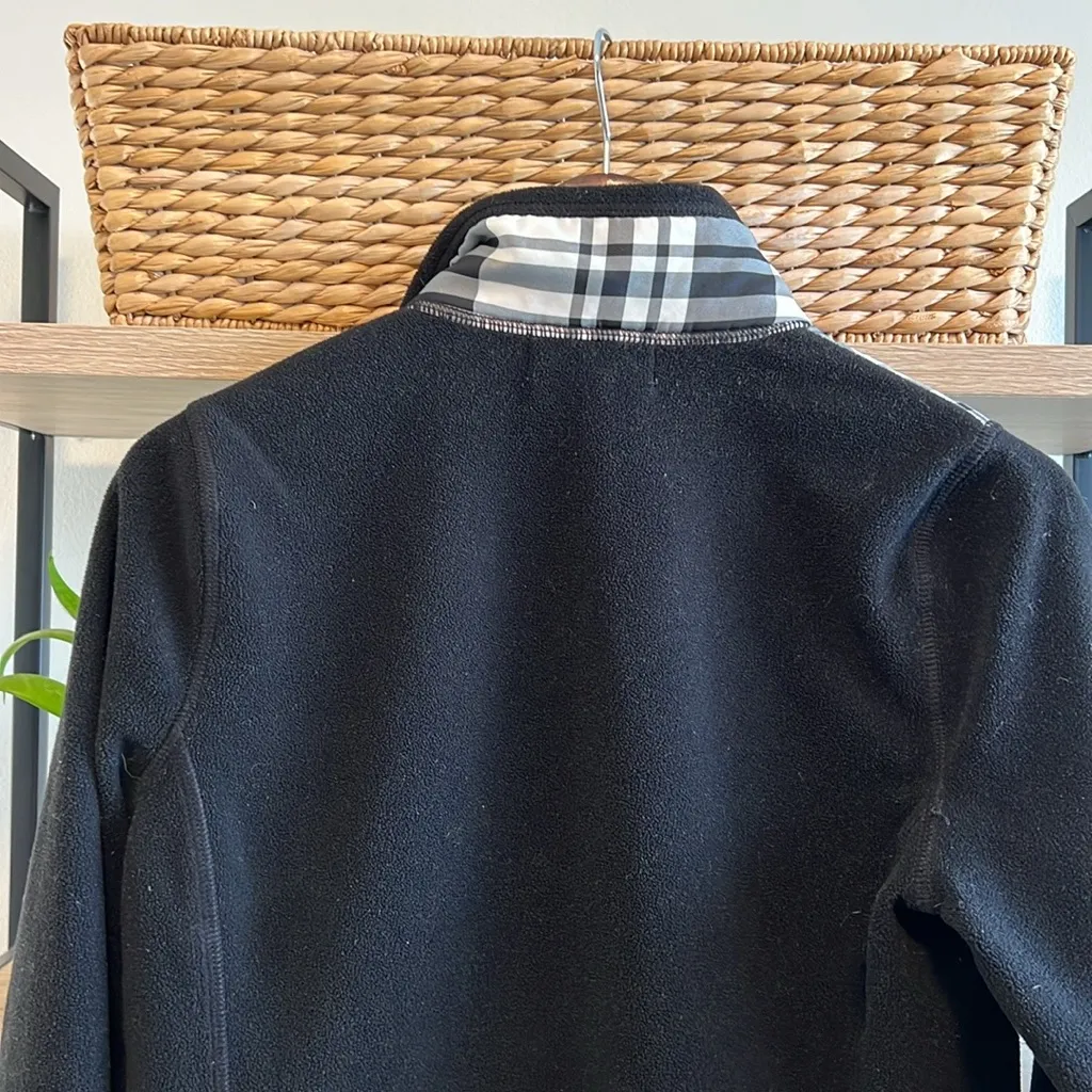 Lauren Ralph Lauren Buffalo Plaid Full Zip Polar Fleece Sweatshirt, M Black Size M - Image 6