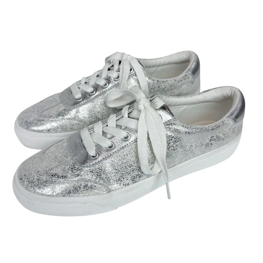 Keds‎ Jump Kick T-Toe Distressed Metallic Lace Up Sneaker Shoe Silver Size 9 - Image 6