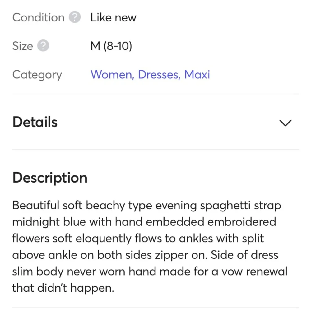 prom dress stunning Blue Size L - Image 7