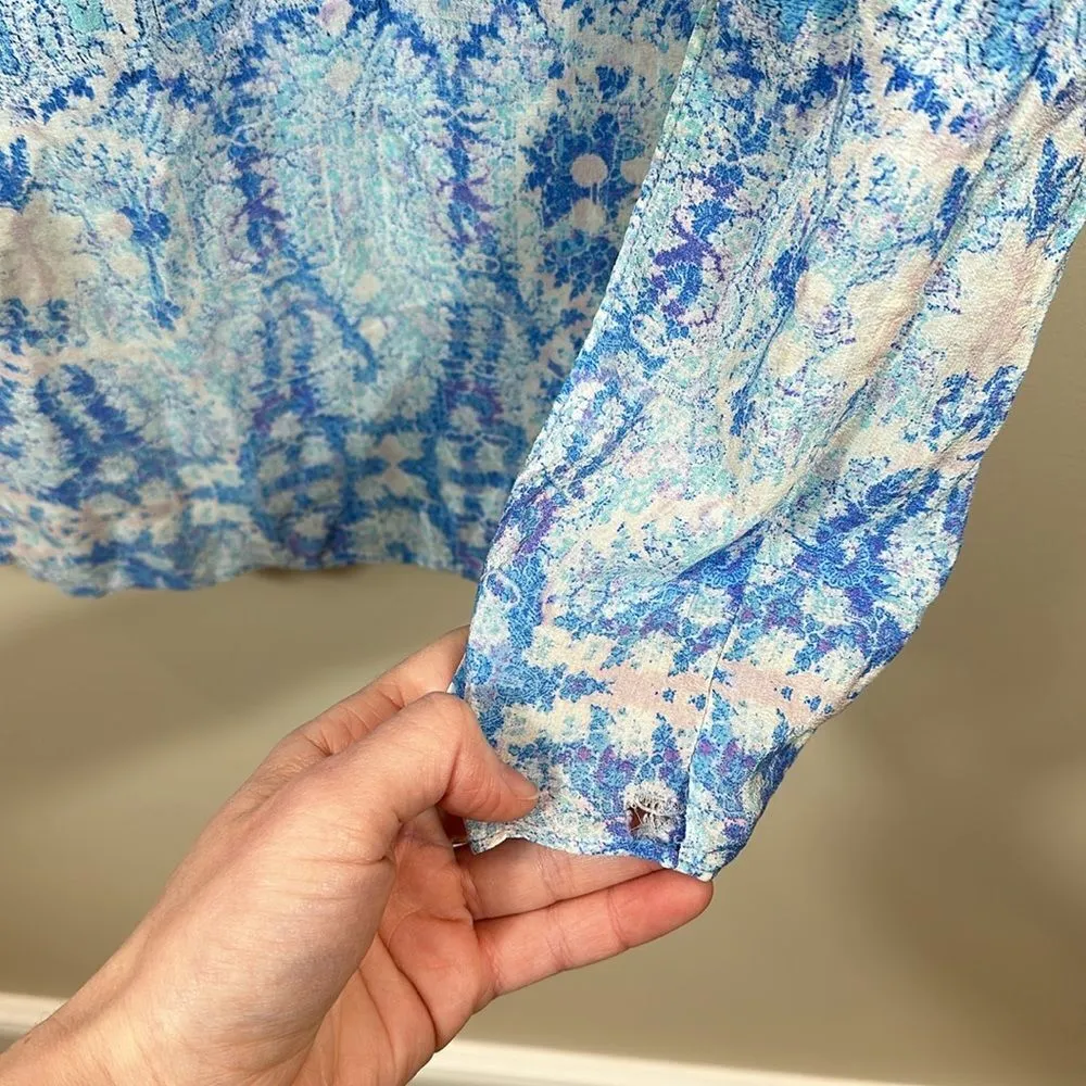 Maeve Anthropologie Waimea Silk Women Double Split Slit Maxi Skirt Size Small - Image 11