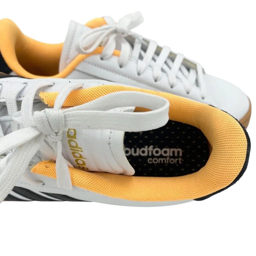 Adidas Women’s Grand Court Alpha White Flash Orange Sneaker Shoes - Image 7