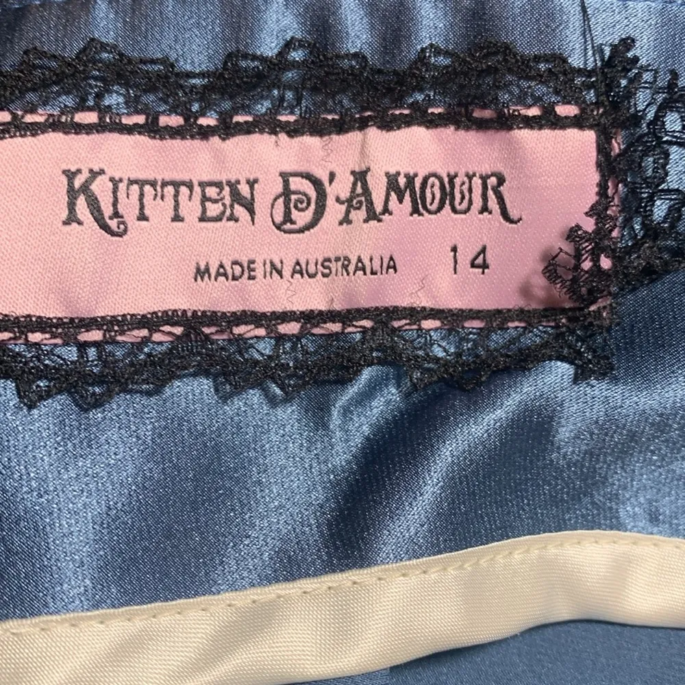 Kitten D’Amour Silk Blend Corset Style Top Size 14 Red - Image 5