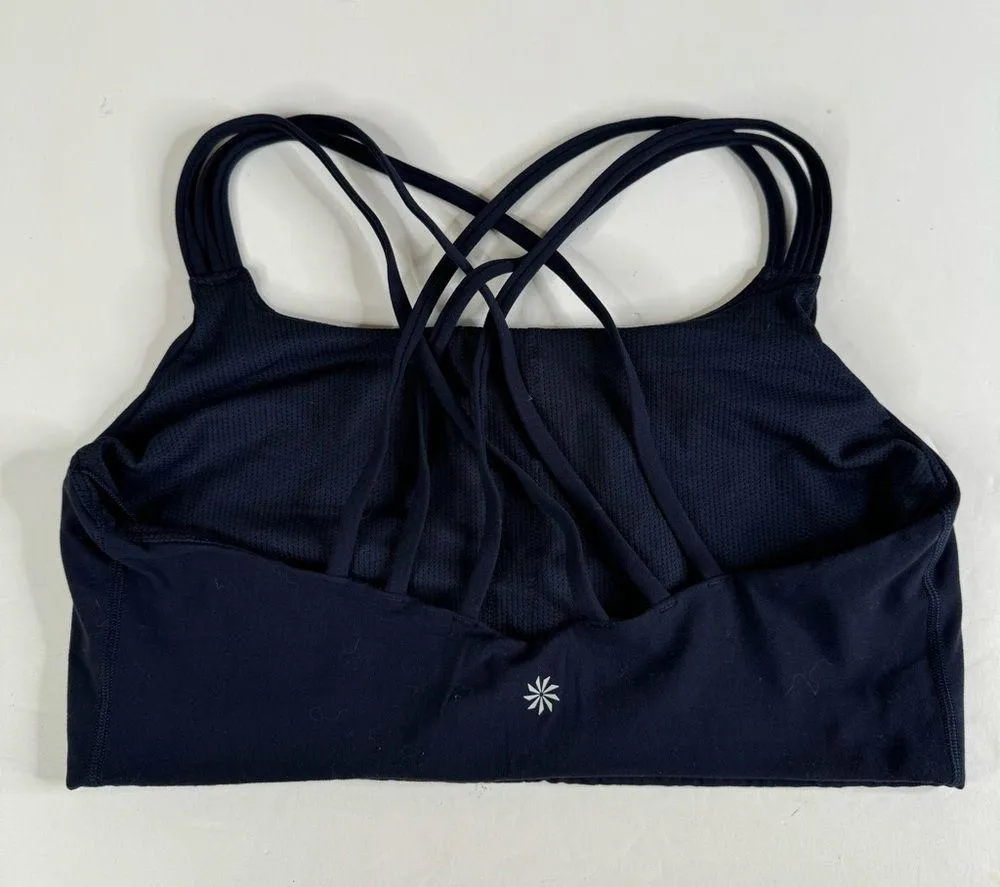 Athleta Navy Strappy Sports Bra Size Large - Image 2