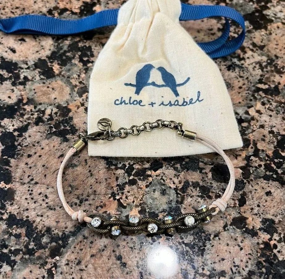 Chloe + Isabel  Leather Gem Bracelet - Image 2