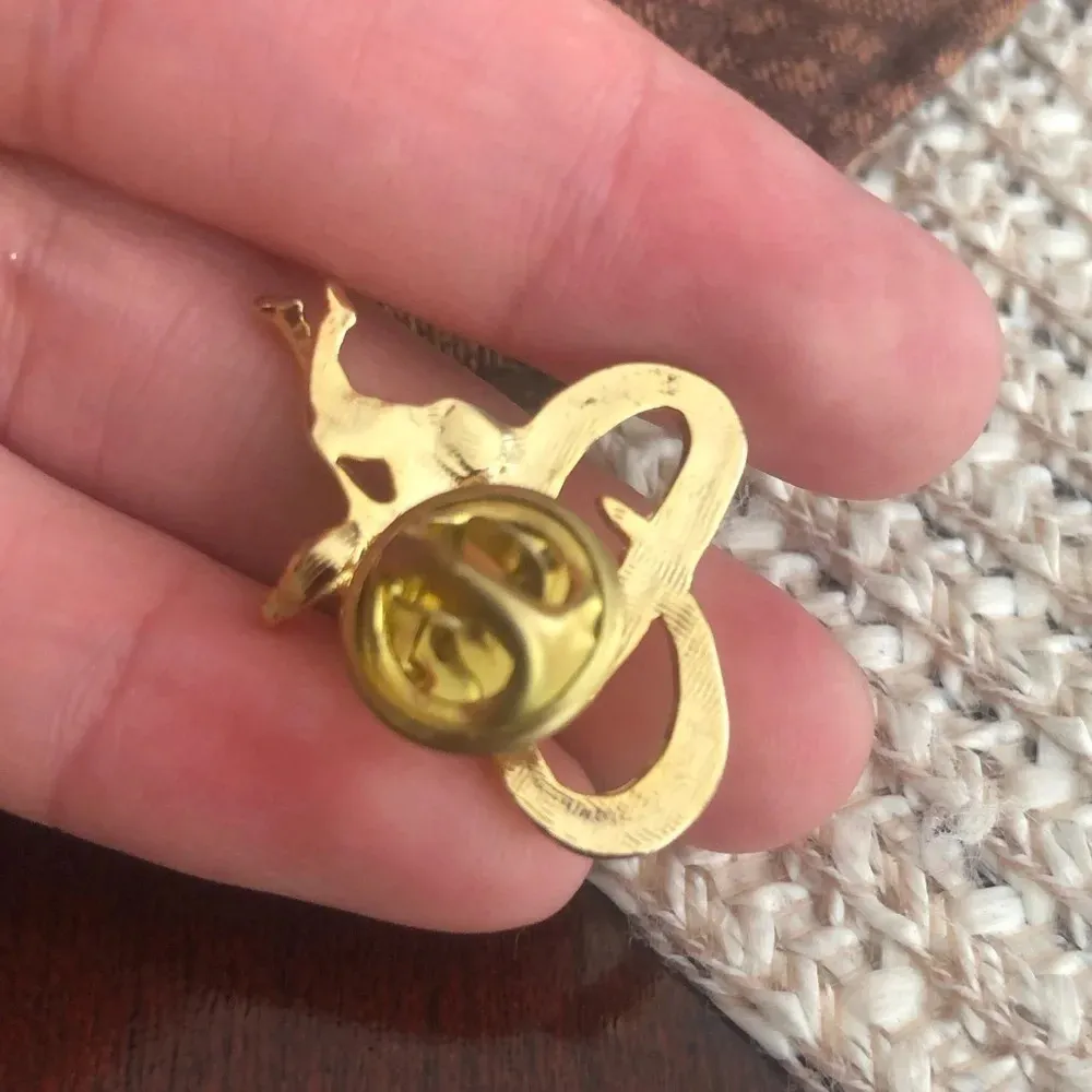 Vintage Angel Letter P Pin - Image 2