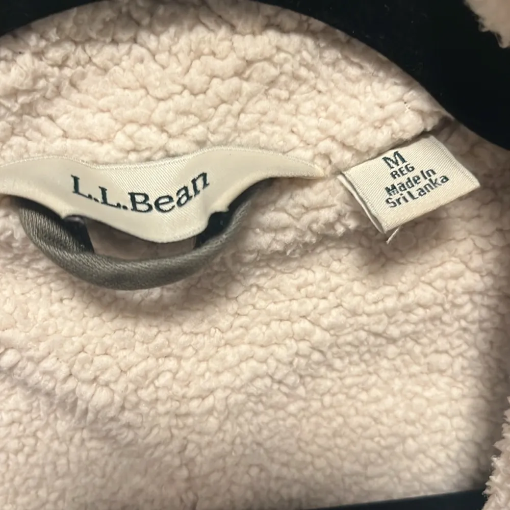 L.L. BEAN Women's Olive Green Utility Sherpa Lined Vest, Size M - Image 5