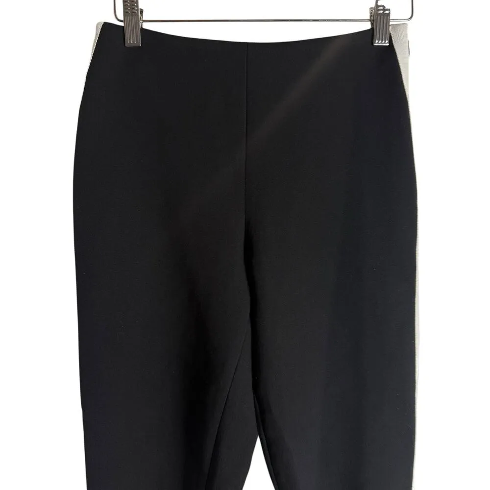 Cinq a Sept Kiana Black White Racer Stripe Ankle Zip Slim Trouser Pants Size 0 - Image 5