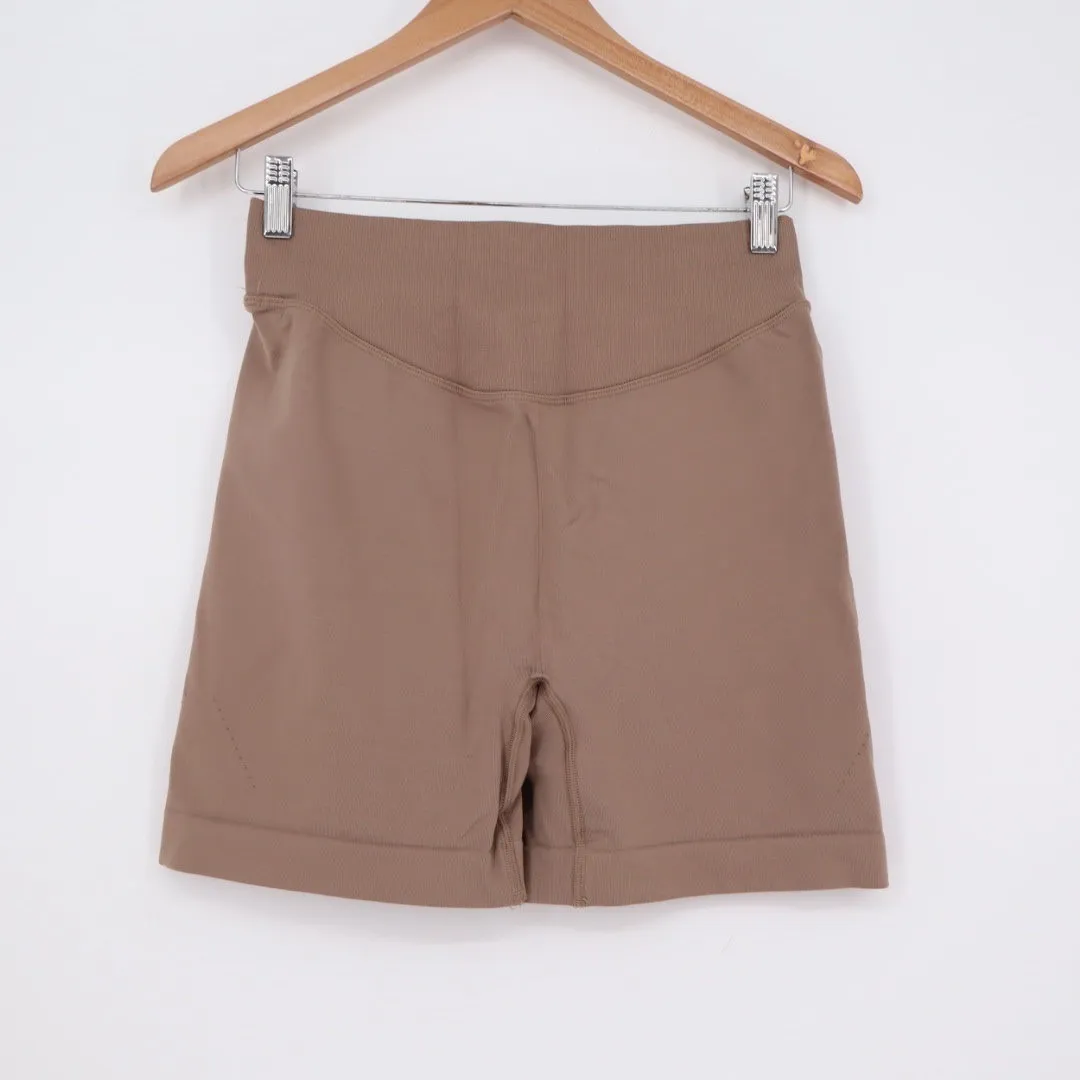 Gymshark Adapt Seamless Marl Shorts Brown Size L High Waisted Workout Fitness - Image 5