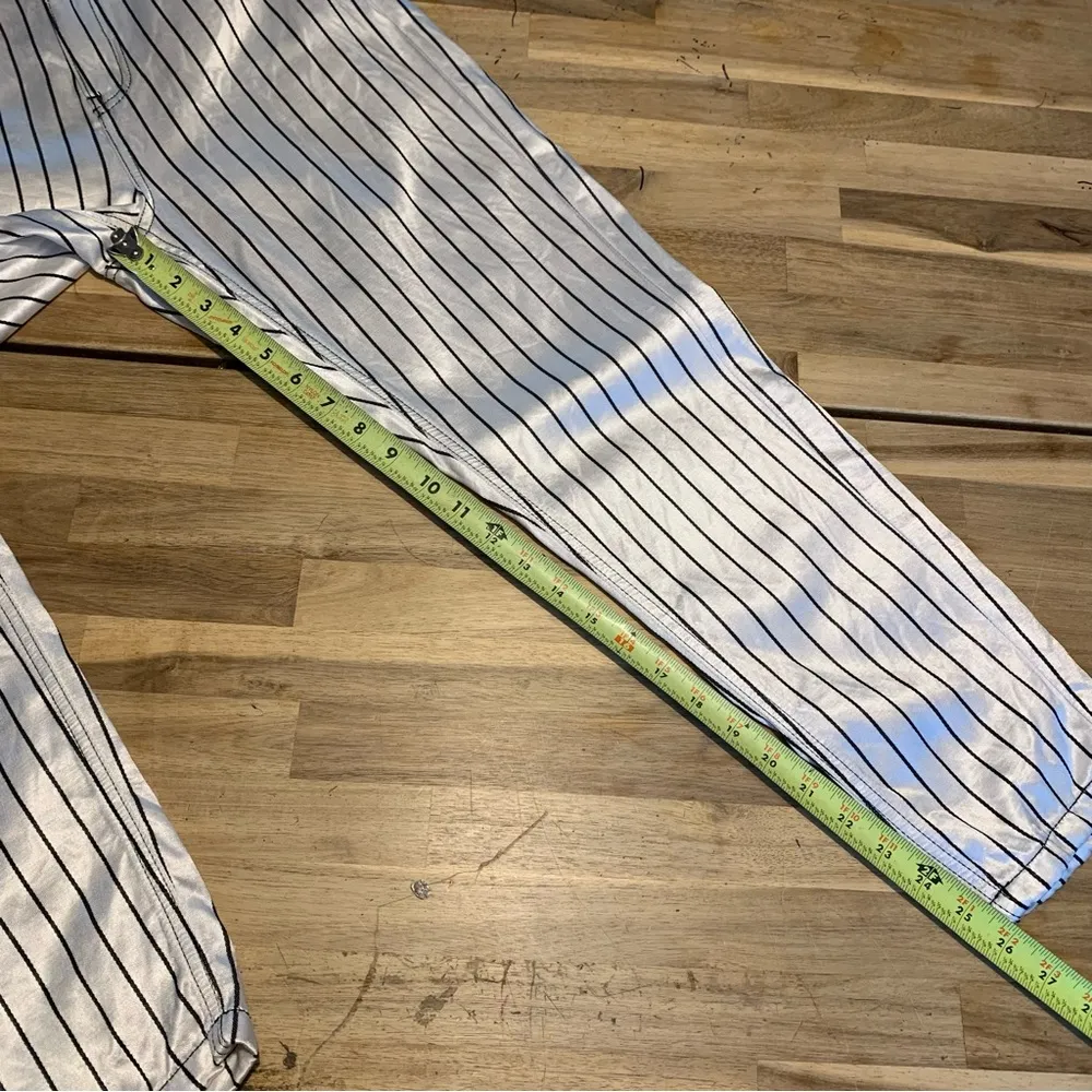 Moto Mom White With Black Stripe Shiny Jeans 28 - Image 6