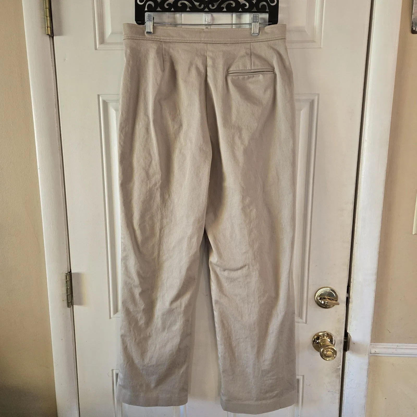 Jones Wear Sport Women's 14 Beige Stretch Straight Leg Pants Trousers Vintage - Image 2