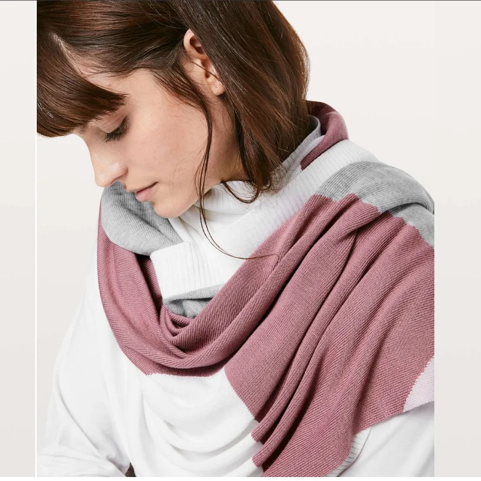Lululemon Hatha Wrap-Quicksand / Misty Pink / White / Heathered Core Light Grey - Image 5