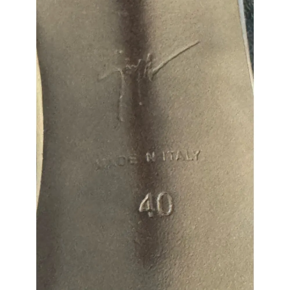 Giuseppe Zanotti NIB Valentiine 90 Crystal Heeled Sandals in Taupe Size 40 - Image 14