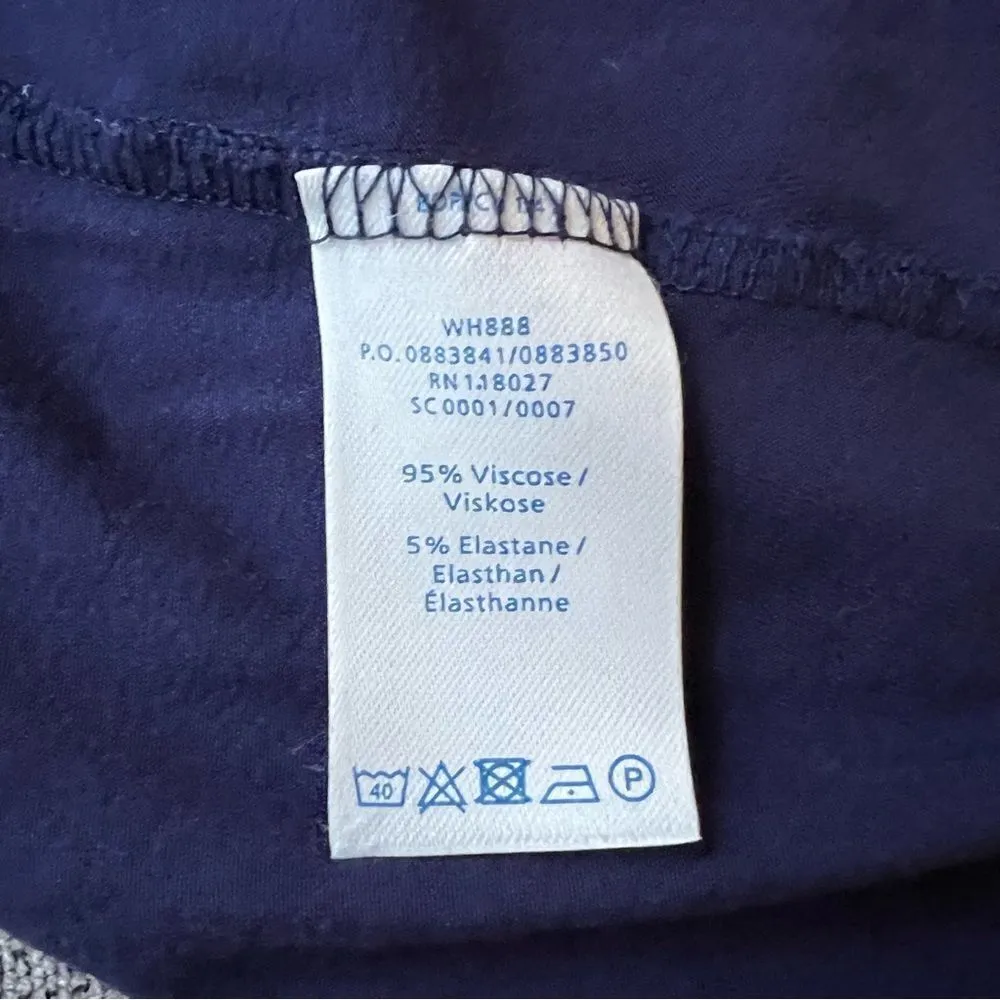 Boden Erica Navy Quarter Sleeve Waist Tie Belted Dress 6 Blue - Image 9